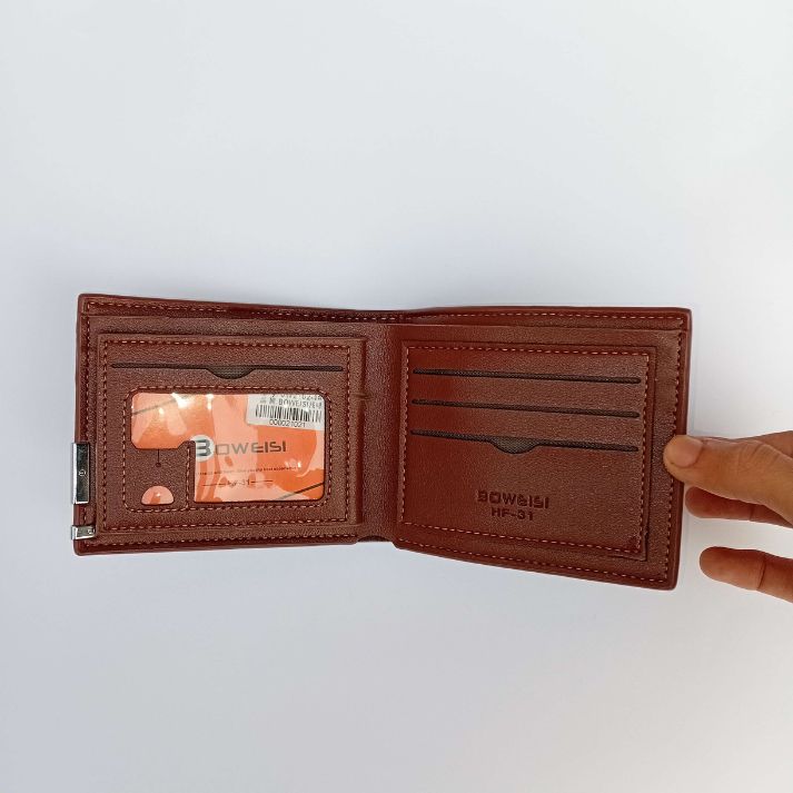 BOWEISI Premium Men's Black Leather Wallet - Complete Gift Set