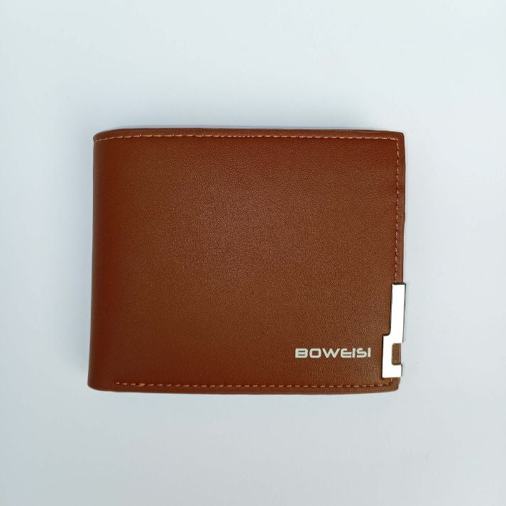 BOWEISI Premium Men's Black Leather Wallet - Complete Gift Set